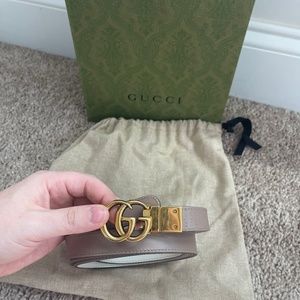 Gucci GG Marmot Reversible Thin Belt